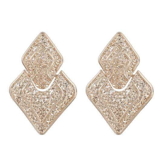 Personality Pattern Geometric Earrings Trendy Women European And American Simple Earrings