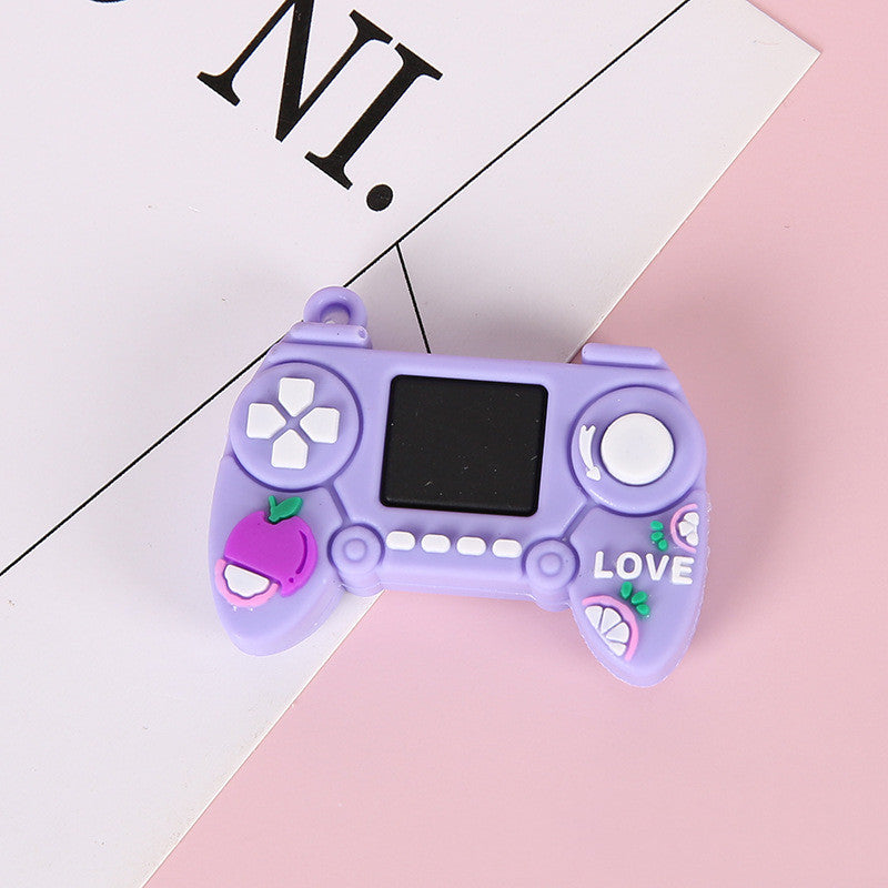 Soft Rubber Creative Simulation Game Console Gamepad Keychain