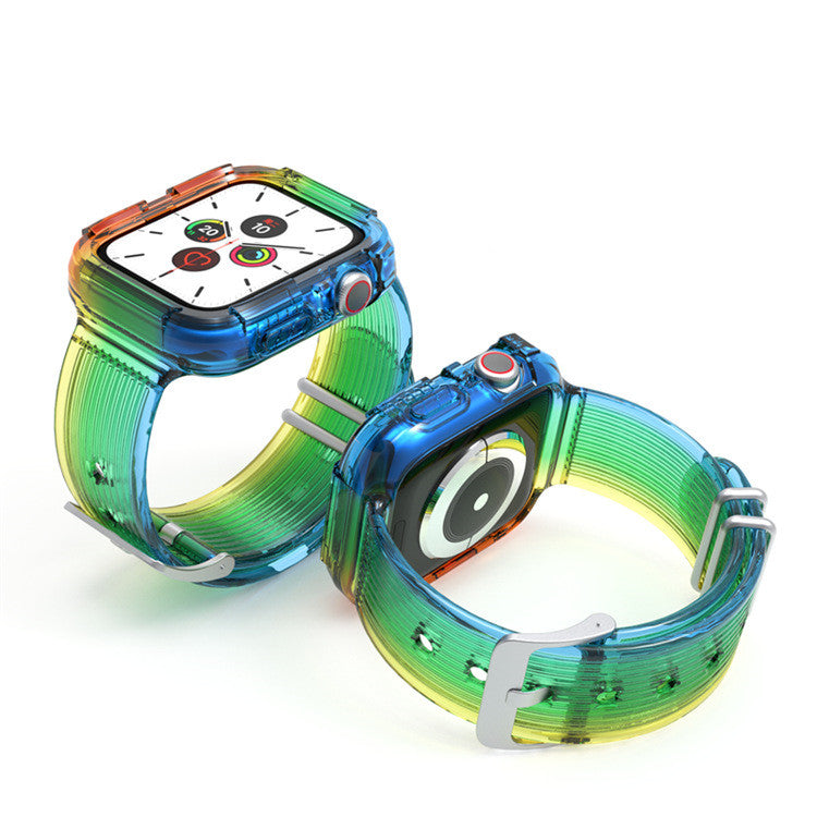 Watch Band Rainbow Limited Integrated Tpu Transparent Strap