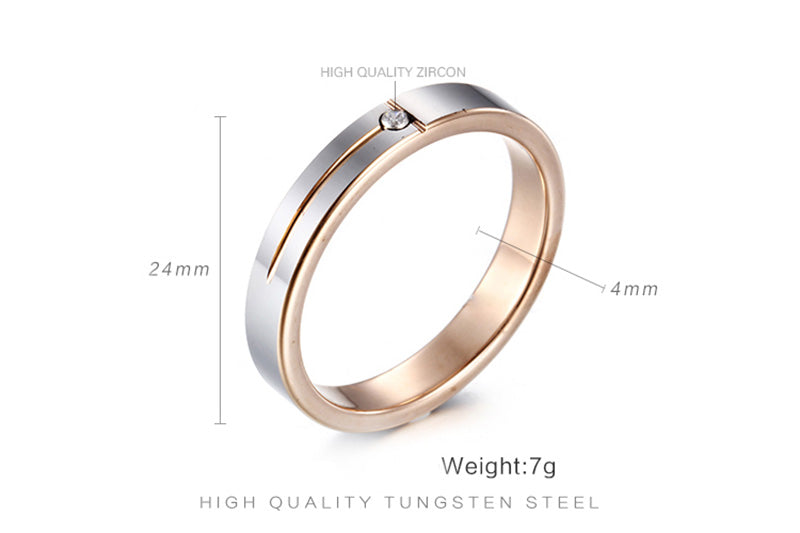 Female 4Mm Authentic Tungsten Carbide Ring