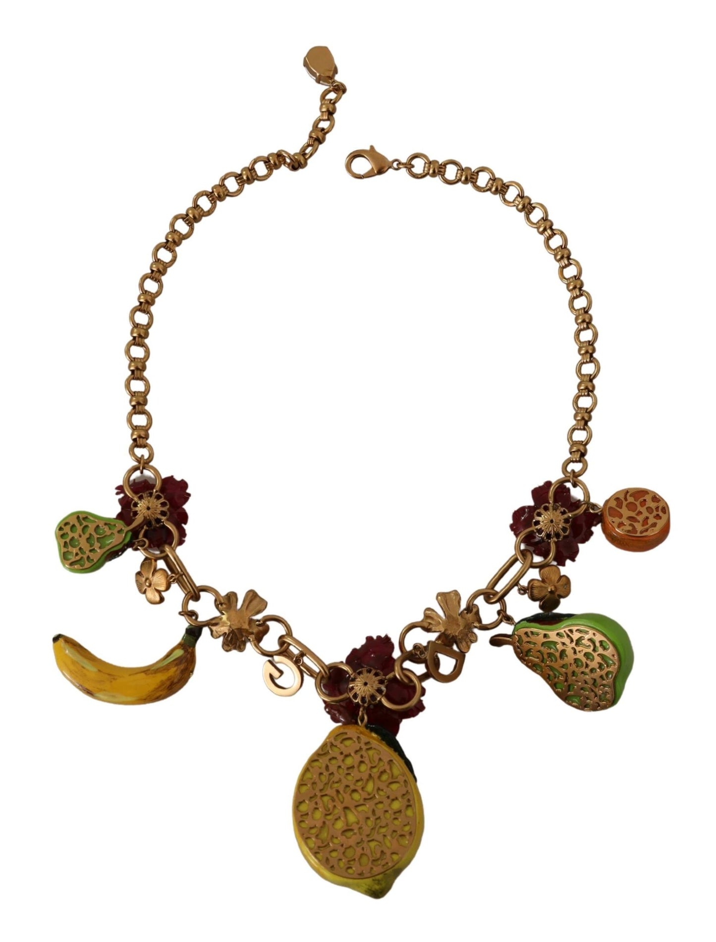 Dolce & Gabbana Chic Gold Statement Sicily Fruit Necklace