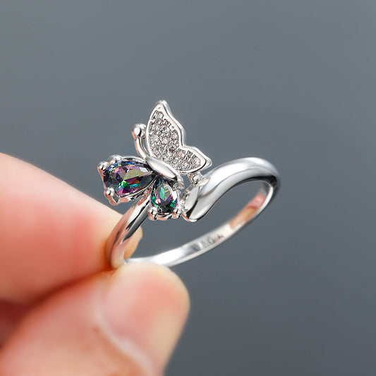 Butterfly Female Ins Net Celebrity Style Personality Ring