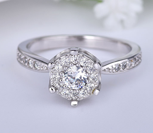 Fashion Engagement Ring Delicate Heart And Soul Zircon Ring Female Jewelry