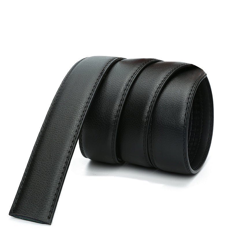 Men's No Buckle Leather Belt Leather Men's Business Casual Suede Leather Belt 14 Pattern 4.0Cm