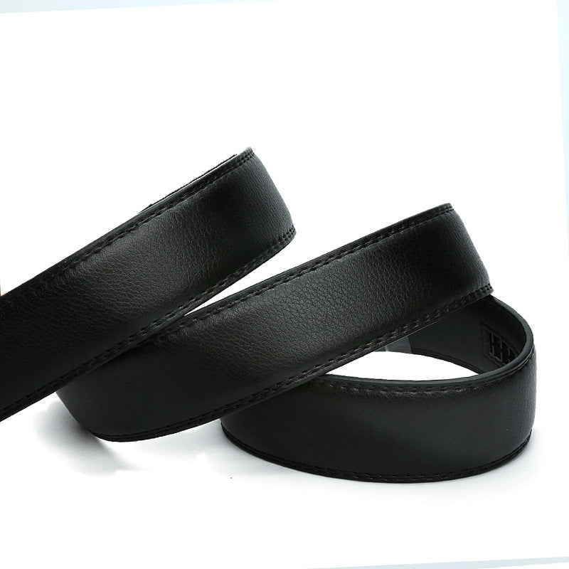 Men's No Buckle Leather Belt Leather Men's Business Casual Suede Leather Belt 14 Pattern 4.0Cm