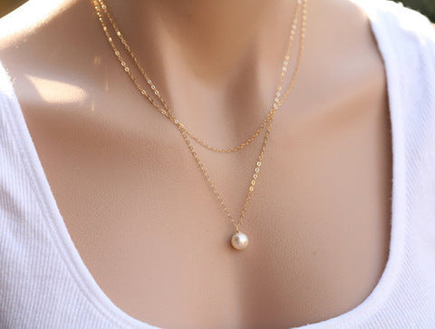 Fashion Retro Style Net Celebrity Same Pearl Necklace