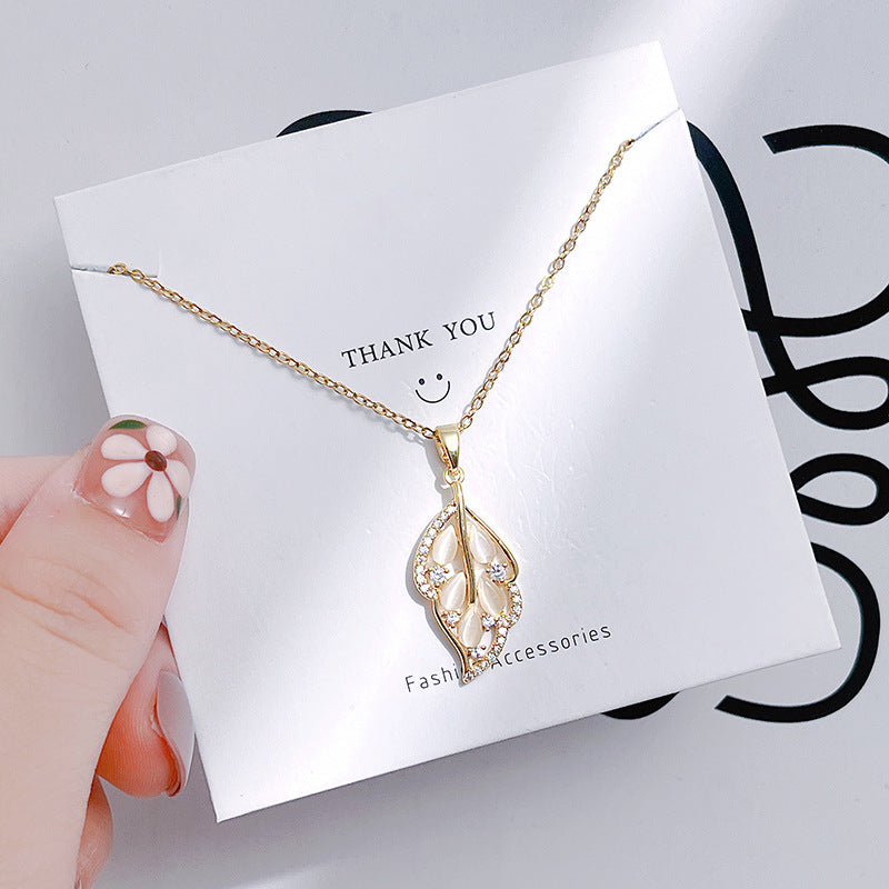 Titanium Steel Colorfast Elegant Internet Celebrity Clavicle All-Match Light Luxury Necklace