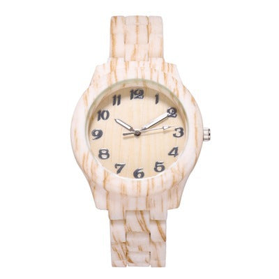 Bamboo Pattern Fashion Numbers Creative Men's and Women's Watches