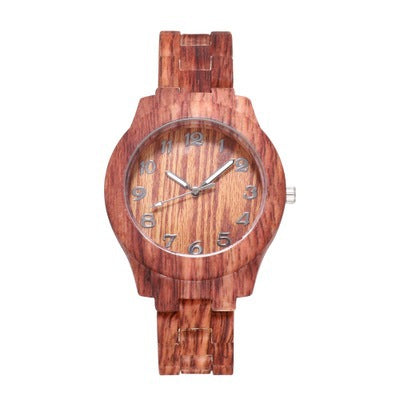 Bamboo Pattern Fashion Numbers Creative Men's and Women's Watches