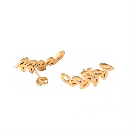 Fashion Hollow Small Leaves Vine Stud Earrings