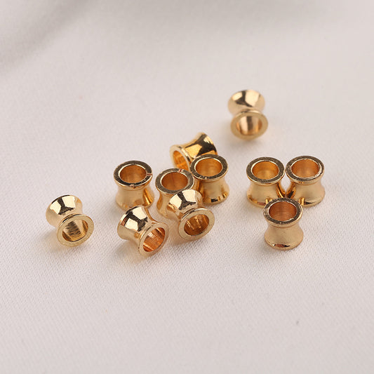 Copper Plating 14K Real Gold Bamboo Beads