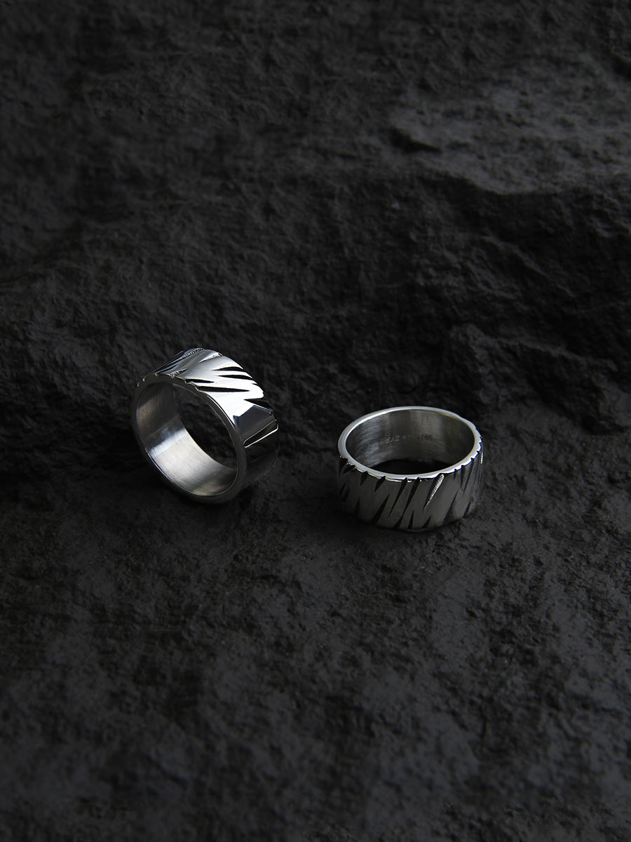 Hip Hop Minimalist Texture Ring