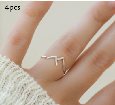 Mountain-Shaped Copper Creative Custom Ladies Ring