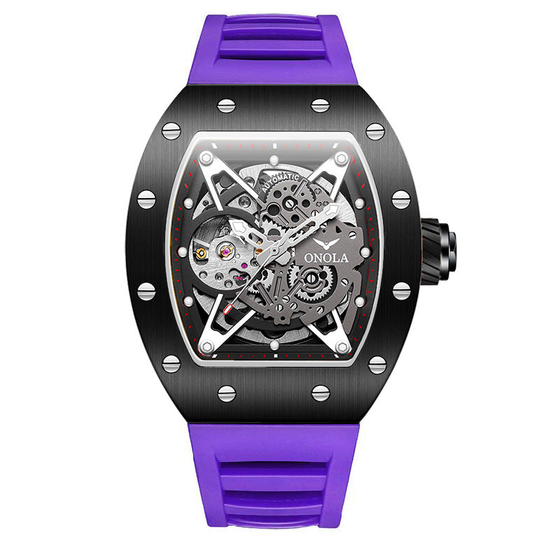 Men's Silicone Band Fashion Sports Automatic Mechanical Watch