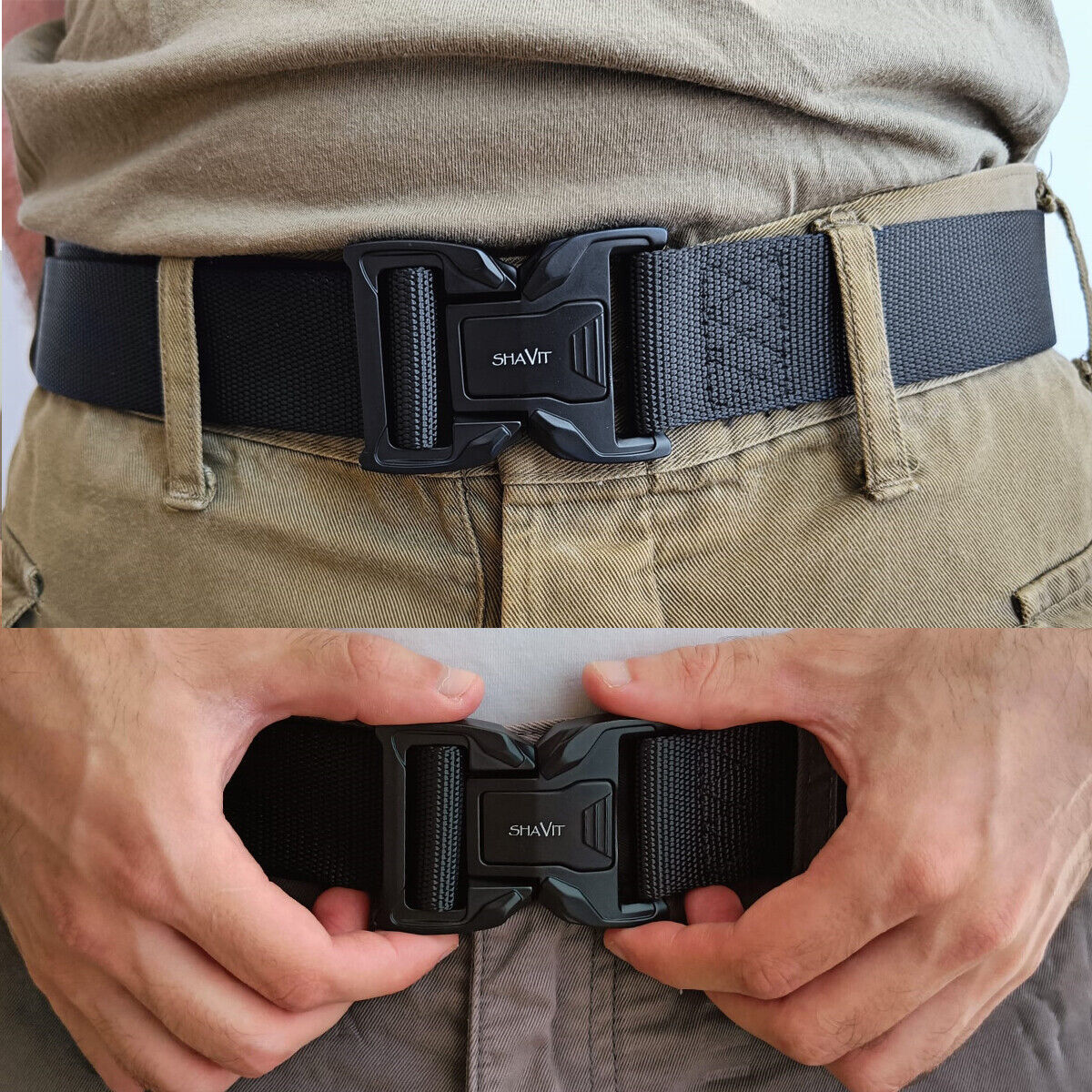 Men's Tactical Military Belt Quick Button Release Buckle Waistband Belts For Men