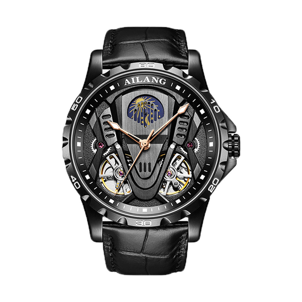 Men's Double Tourbillon Multi-Function Automatic Mechanical Watch