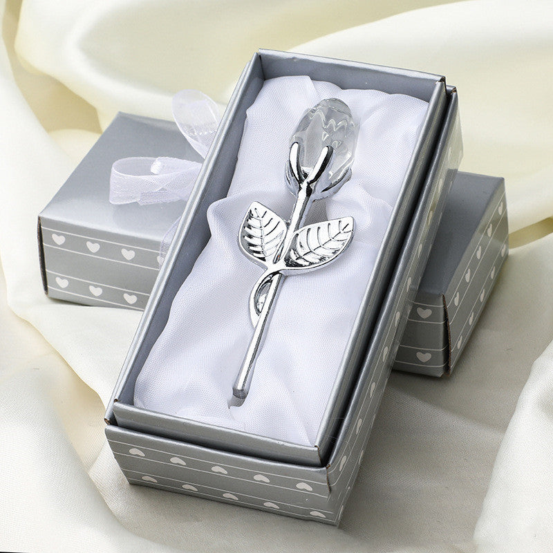 Crystal Metal Rose Valentine'S Day Small Gift Wedding