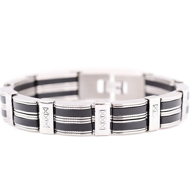 Silicone Titanium Steel Bracelet