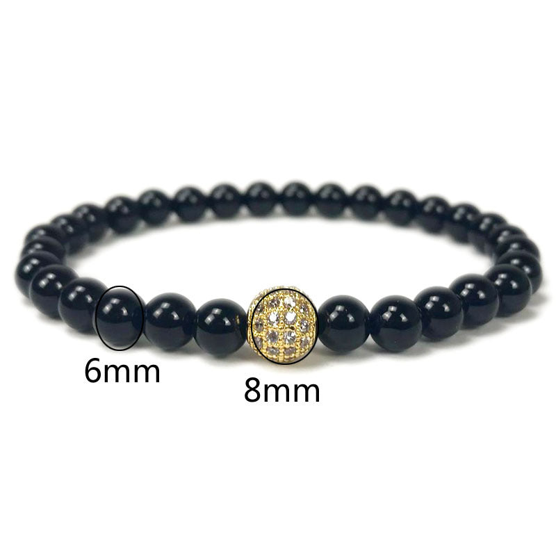 3Pcs/Set Natural Stone Beads Men Bracelet Set