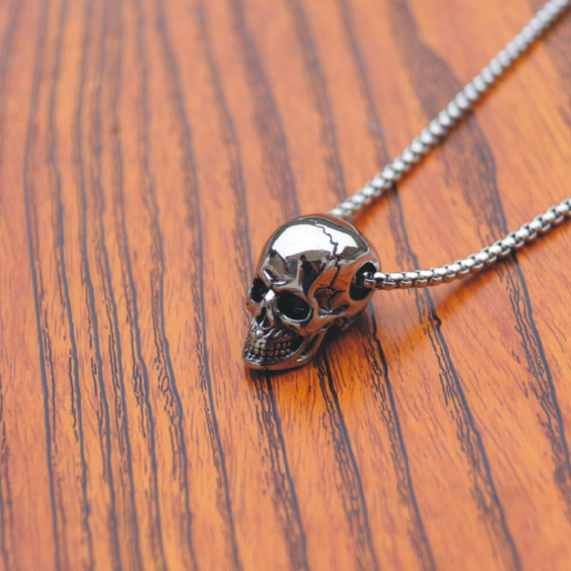 Male Titanium Steel Skull Necklace