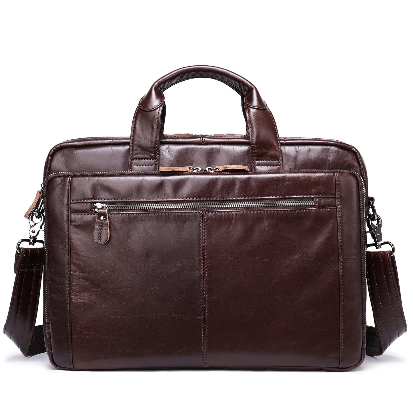 Men's Hand-Carrying Genuine Leather Briefcase