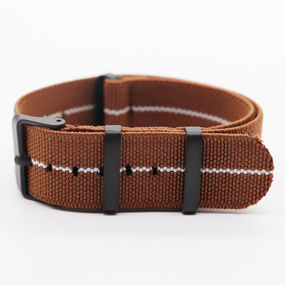 Black Canvas Nylon Strap With Elastic Strap