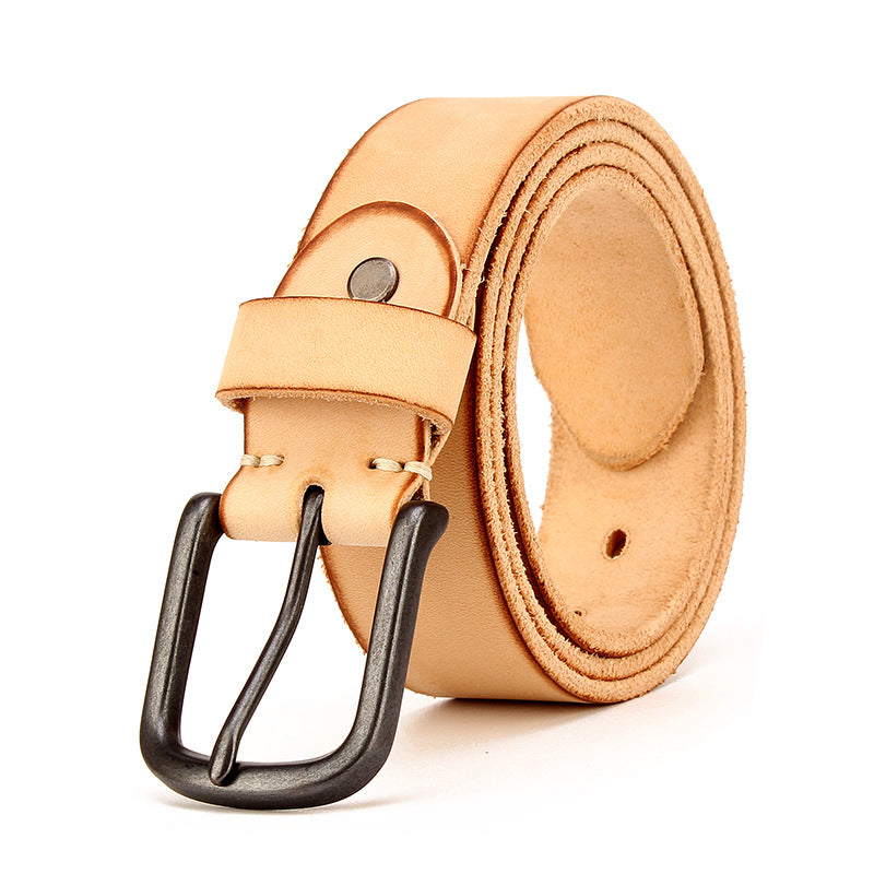 Men's Leather Pin Buckle Belt