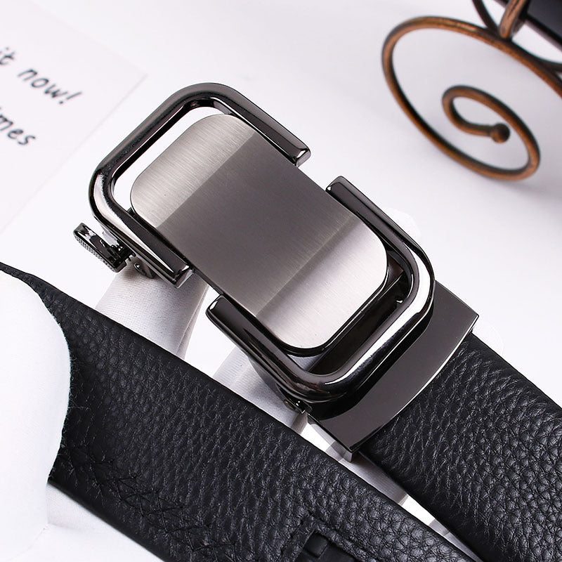 The First Layer Pure Cow Leather Fashion Leisure Belt Men's Fashion