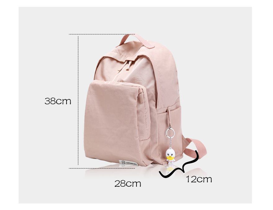 Solid Color Waterproof Oxford Casual Backpack