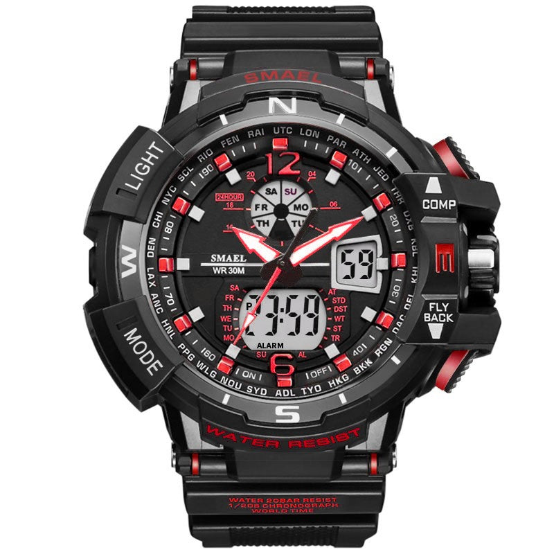 Dual Display Waterproof Multi-Function Watch