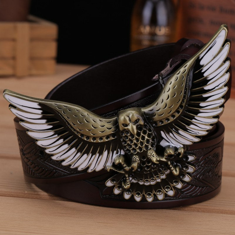 Western Men's Leather Personality Belt