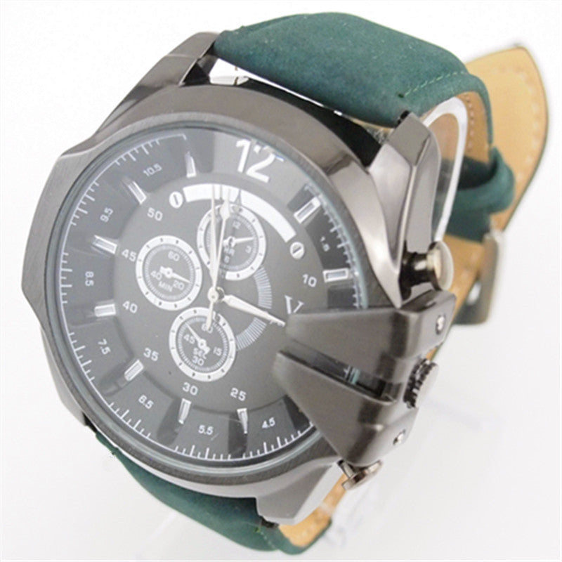 Men’S Electronic Watch With Round Alloy Case And Pin Buckle