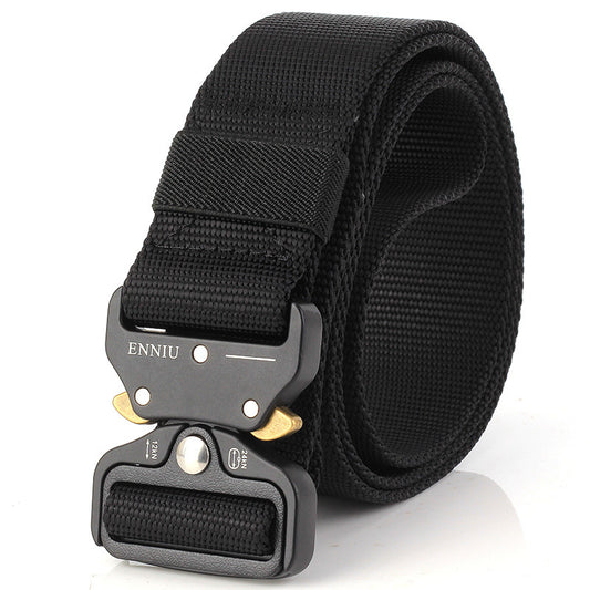 Buckle Outdoor Safety Outer Belt Quick-Drying Pure Nylon Pants Belt Training Belt