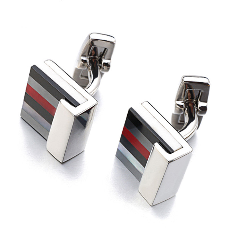 Stained Glass Square Cufflinks Business Shirt French Cufflinks