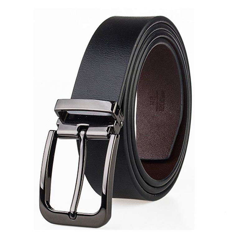 Men's Business Casual Leather Belt Pin Buckle Belt