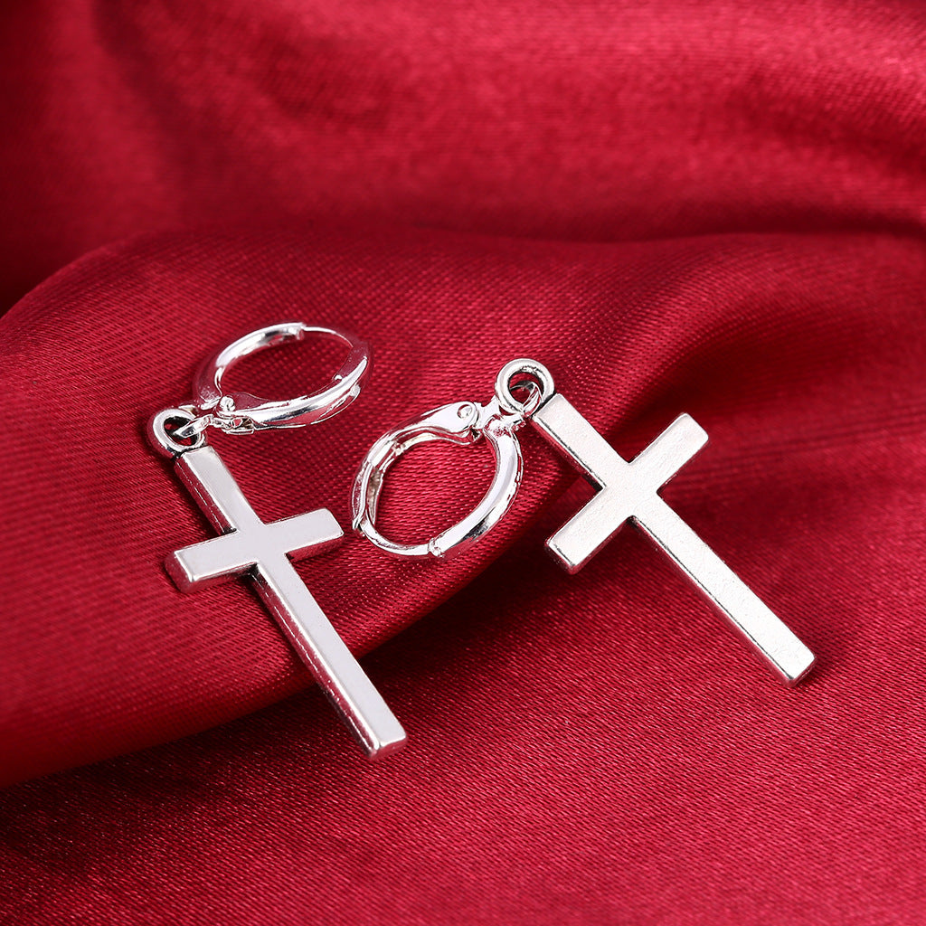 Glossy Cross Earrings