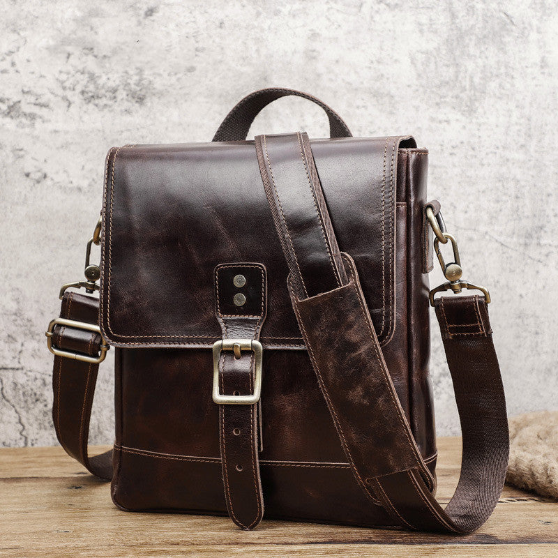 Cowhide Men's Messenger Bag Fashion Trend