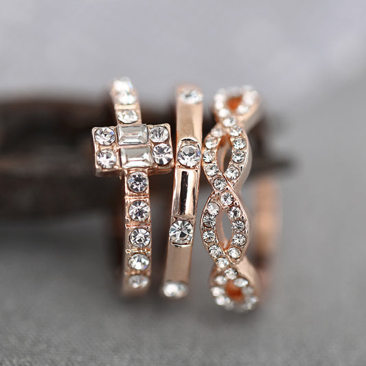 Flash Diamond Inlaid Zircon Ring