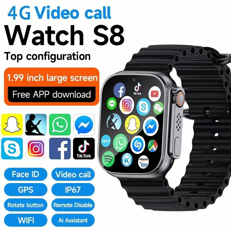 S8 Card Smart Watch 199-Inch Large Screen