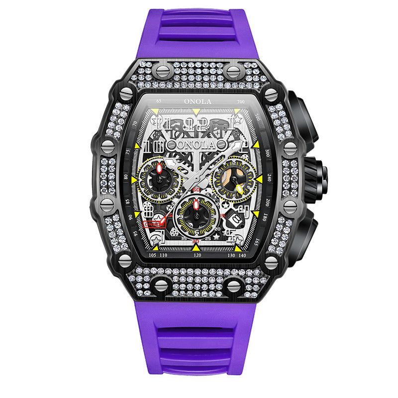 Full Diamond Fashion Hot Multi-Functional Mechanical Watch