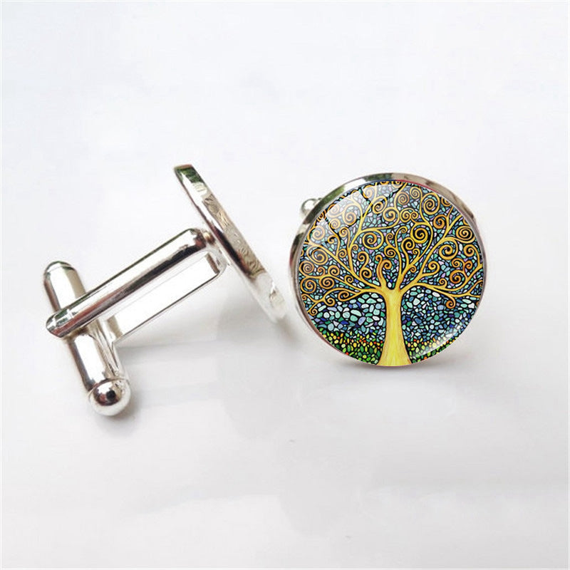 Tree Of Life Time Gem Cufflinks