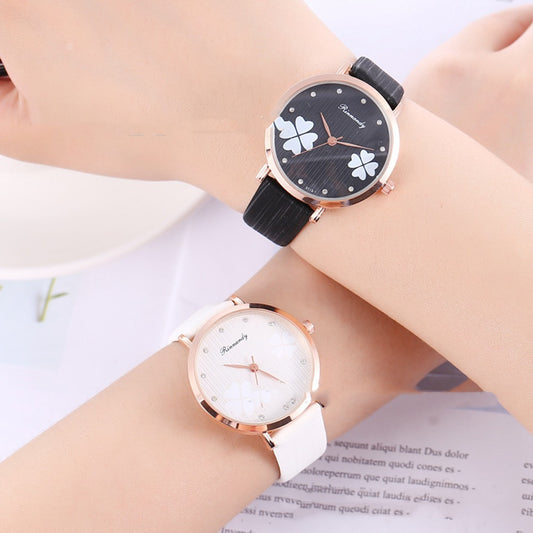 Women's Diamond Leather Belt Watch Pu