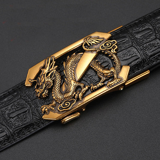 Men's Automatic Buckle Leather Belt