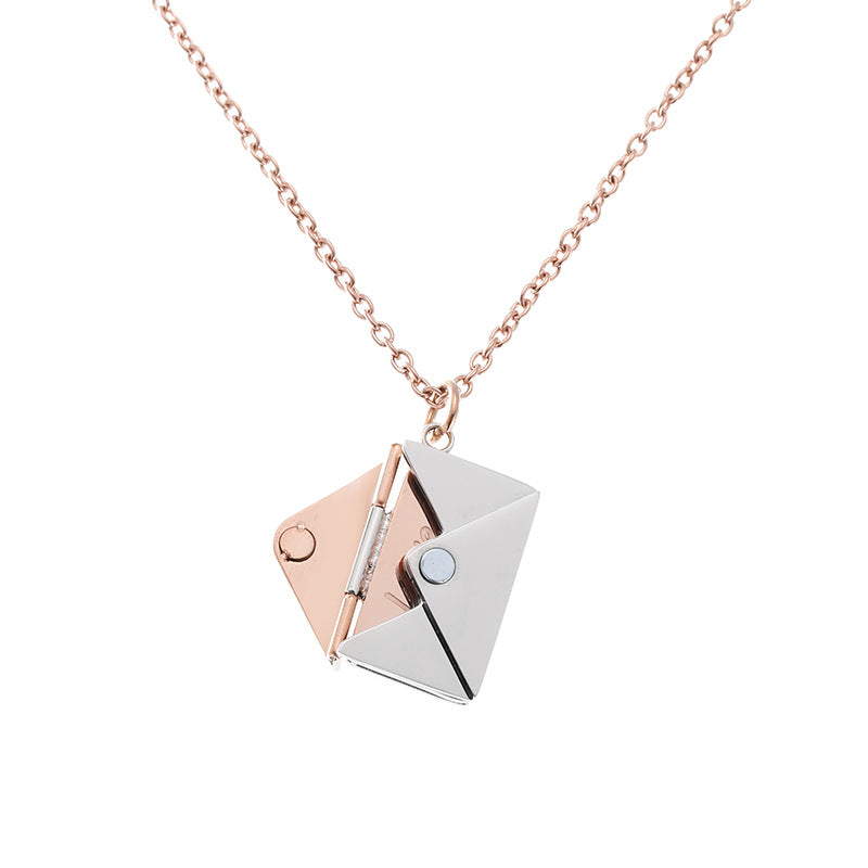 All-Match Envelope Love Letter Necklace Simple Clavicle Chain