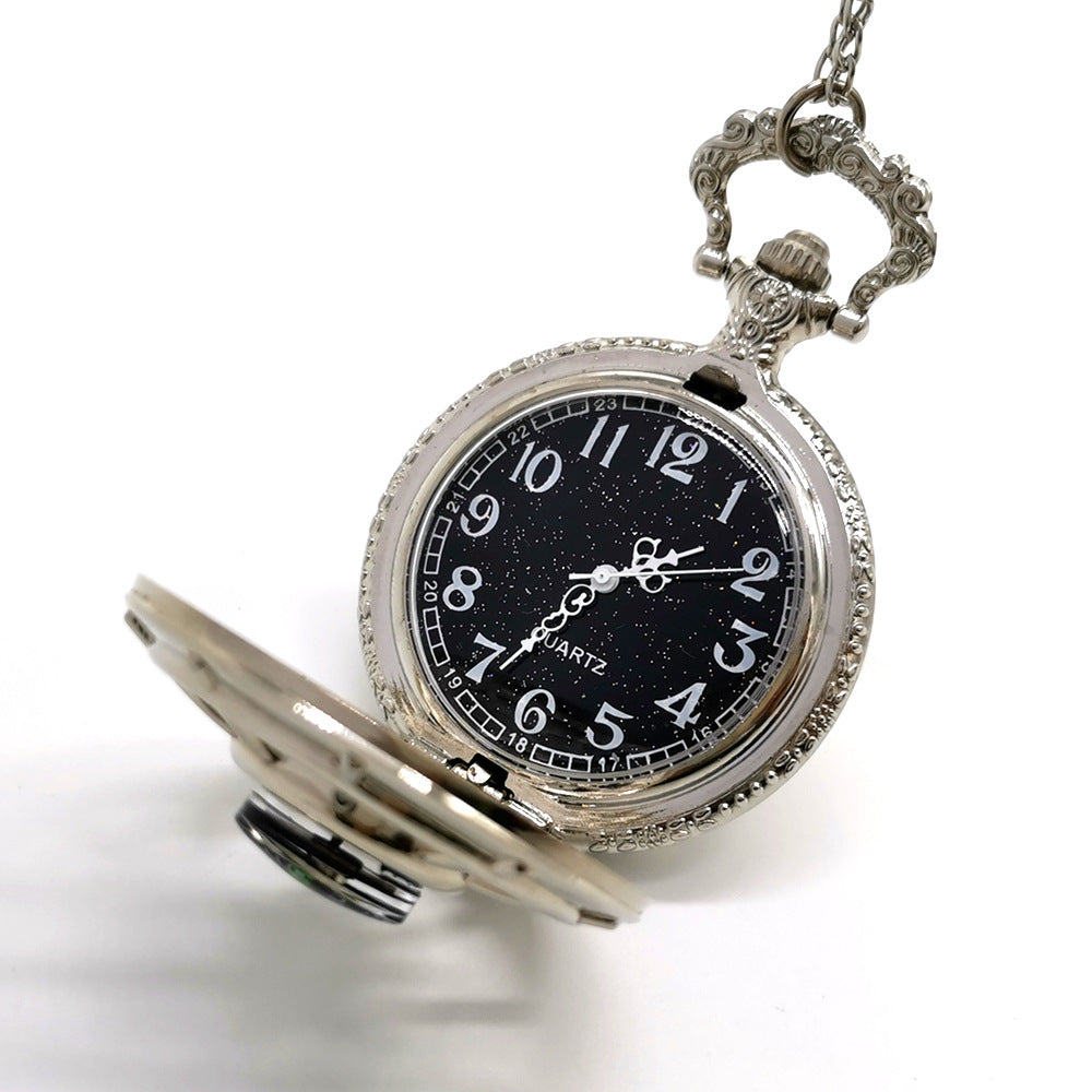 Compass Pocket Watch Necklace Ornament