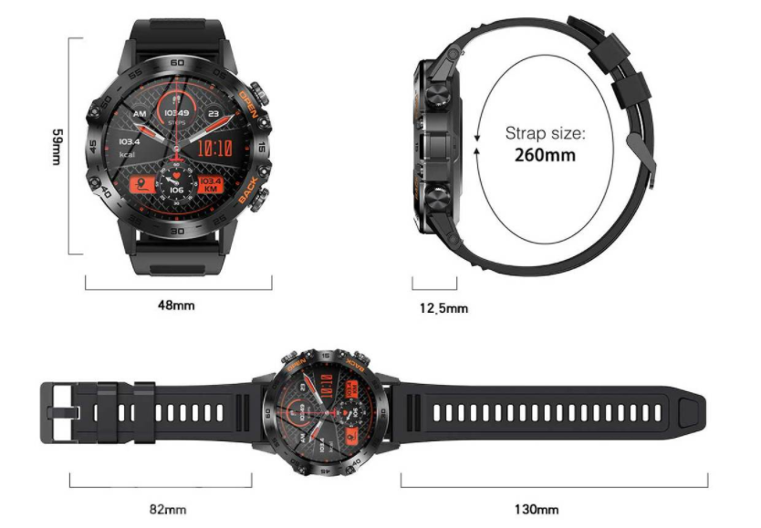 Fashion Personality Outdoor Three-Proof Call Watch