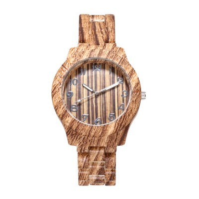 Bamboo Pattern Fashion Numbers Creative Men's and Women's Watches