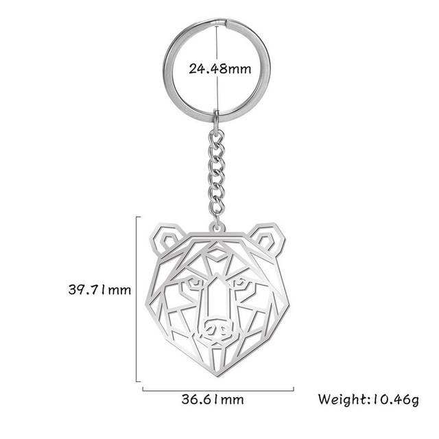 Steel Bear Rabbit Bird Key Ring For Men Wome