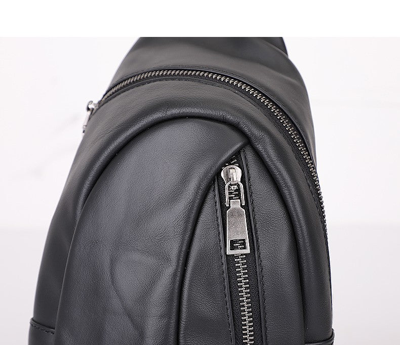 Genuine Leather Men's Chest Bag One-Shoulder Leisure Sports