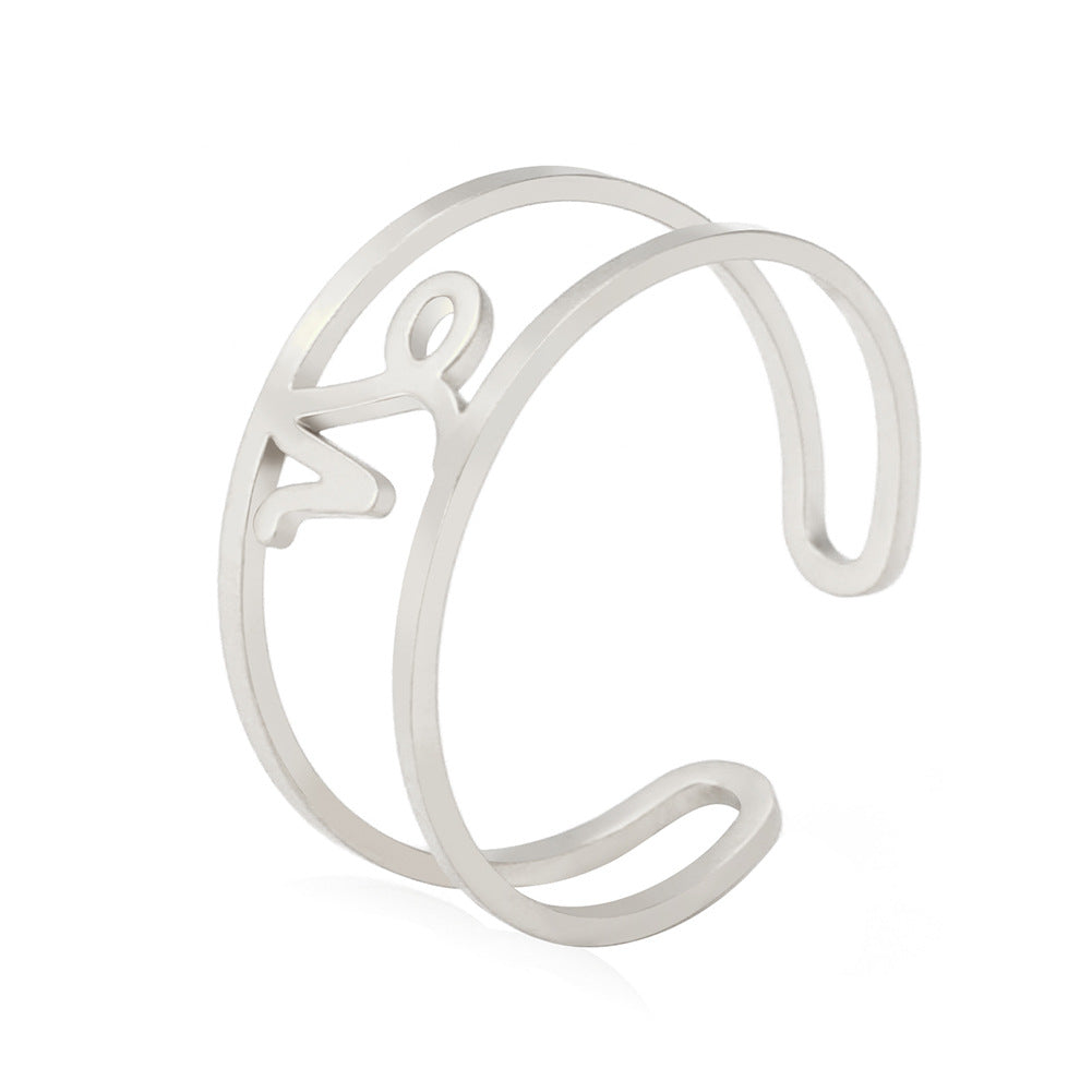 Special-Interest Design Girls Twelve Constellation Stainless Steel Ring